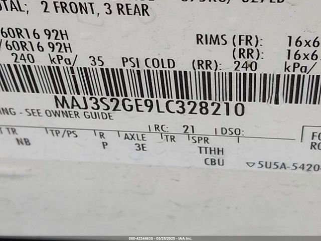 2020 FORD ECOSPORT MAJ3S2GE9LC328210 Photo 8