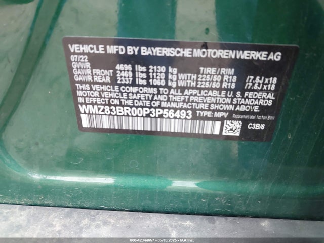2023 Mini Countryman Cooper S მანქანა იყიდება აუქციონზე, vin: WMZ83BR00P3P56493, აუქციონის ნომერი: 42344657