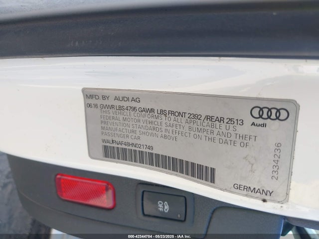 2017 AUDI A4 WAUFNAF48HN021749 Photo 8