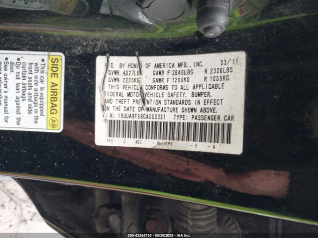 2012 ACURA TL 19UUA9F58CA000351 Photo 8