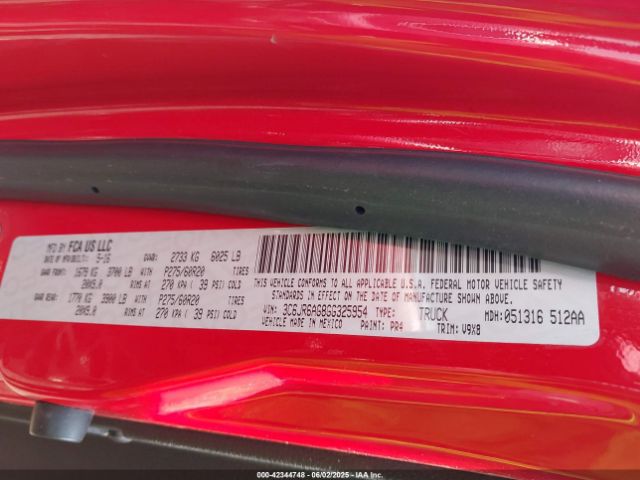 3C6JR6AG8GG325954 RAM 1500 Express