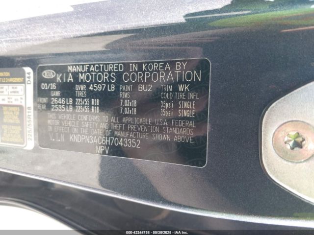 KNDPN3AC6H7043352 KIA Sportage Ex