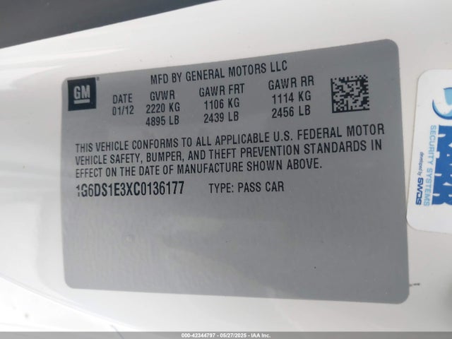 2012 CADILLAC CTS 1G6DS1E3XC0136177 Photo 8