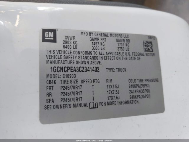 2012 CHEVROLET SILVERADO 1500 1GCNCPEA3CZ341402 Photo 8
