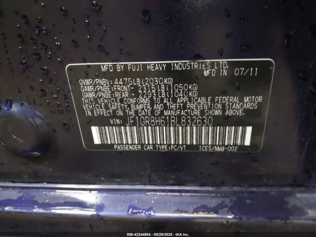 2011 SUBARU IMPREZA WRX STI JF1GR8H61BL832630 Photo 8