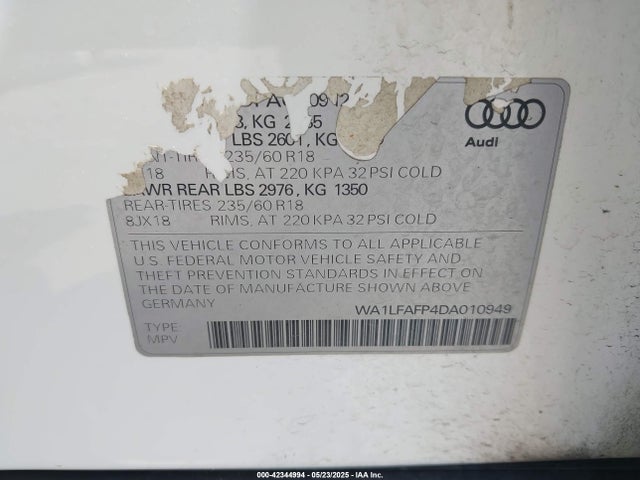 2013 AUDI Q5 WA1LFAFP4DA010949 Photo 8