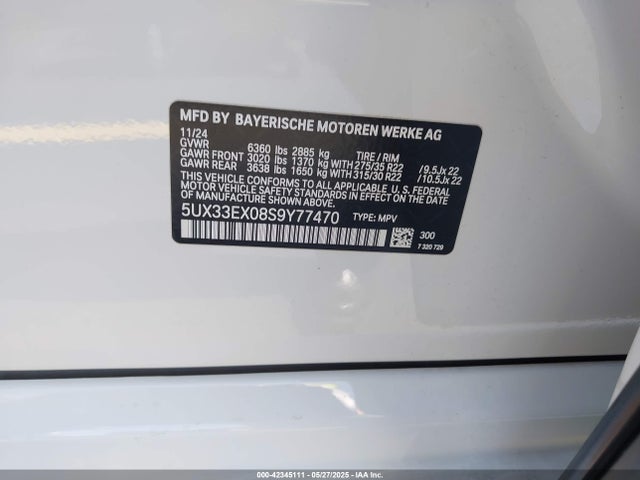 5UX33EX08S9Y77470 BMW X6