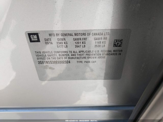 2G61N5S38E9302324 Cadillac XTS LUXURY