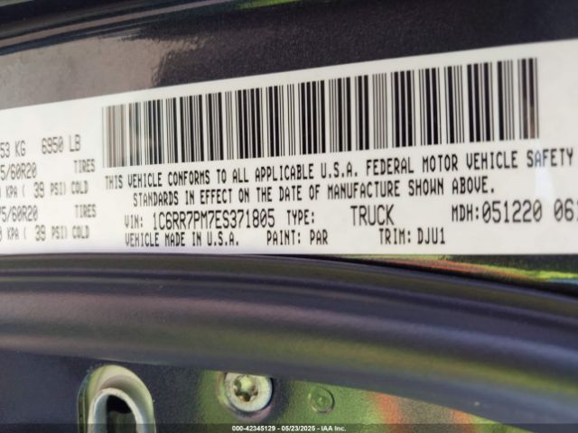 1C6RR7PM7ES371805 RAM 1500 Longhorn