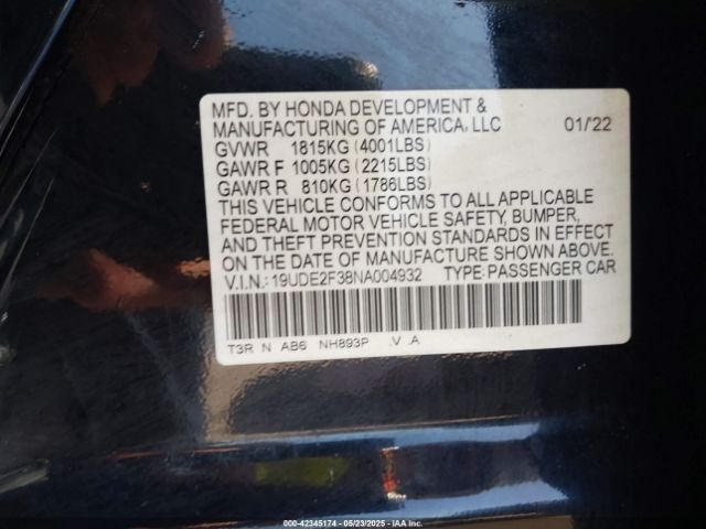 2022 ACURA ILX 19UDE2F38NA004932 Photo 8