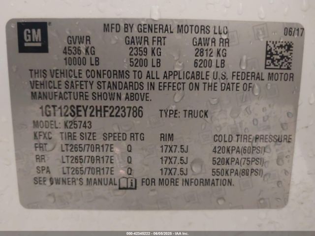 2017 GMC SIERRA 2500HD 1GT12SEY2HF223786 Photo 8