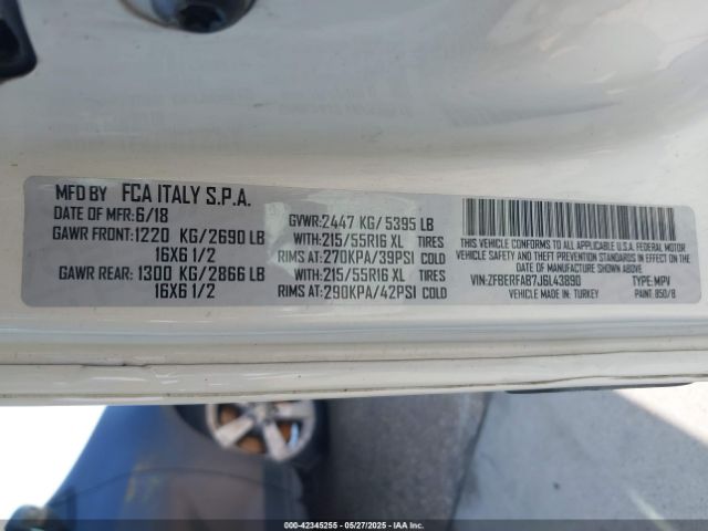 ZFBERFAB7J6L43890 RAM 2018