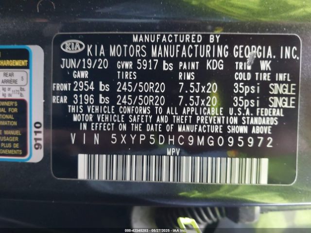 2021 KIA TELLURIDE 5XYP5DHC9MG095972 Photo 8