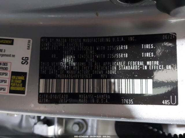7MUDAABG4RV101637 Toyota Corolla Cross Xle