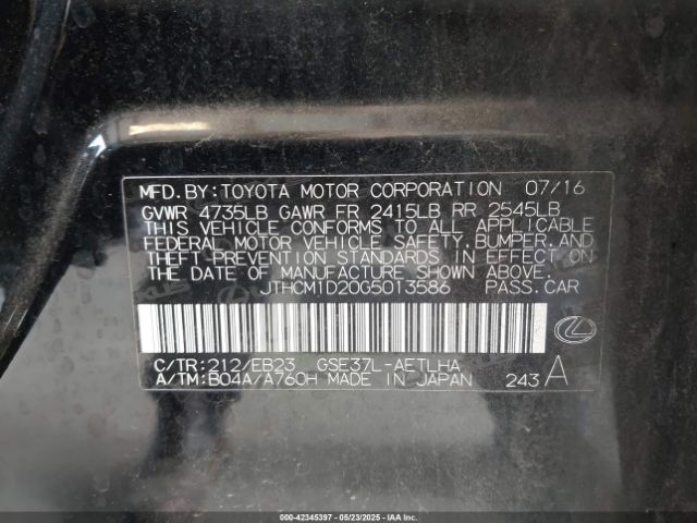 JTHCM1D20G5013586 Lexus IS 300
