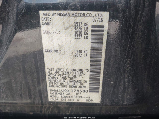 Nissan 2016 2016 1N4AL3AP0GC178580 Image 9
