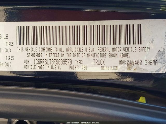 1C6RR6LT3FS639578 RAM 1500 Outdoorsman