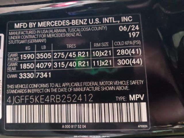 2024 MERCEDES-BENZ GLS 450 4JGFF5KE4RB252412 Photo 8