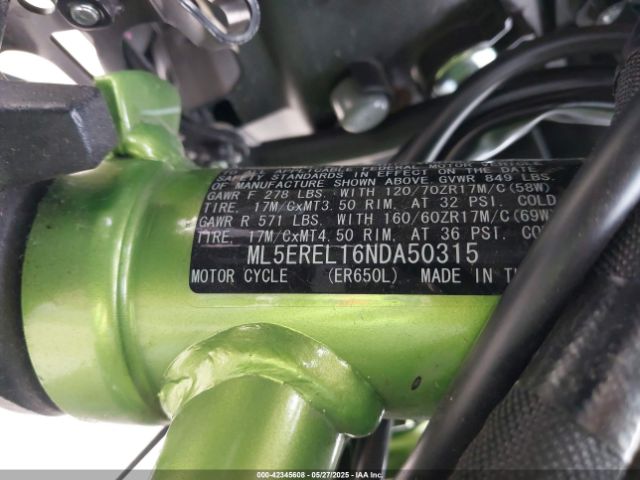2022 KAWASAKI ER650 ML5EREL16NDA50315 Photo 9