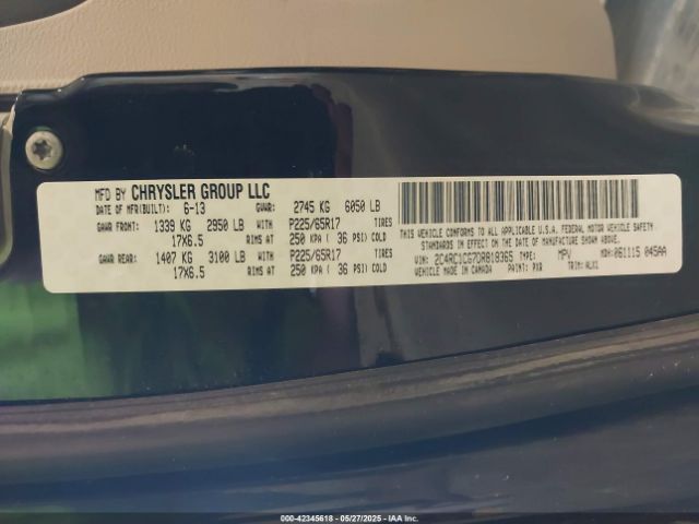 2013 CHRYSLER TOWN & COUNTRY 2C4RC1CG7DR818365 Photo 8