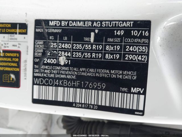 2017 MERCEDES-BENZ GLC 300 COUPE WDC0J4KB6HF176959 Photo 8