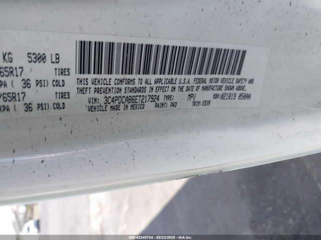 3C4PDCAB6ET217924 Dodge Journey American Value Pkg
