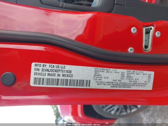 3C4NJDCN2PT511630 Jeep Compass (red) Edition 4x4