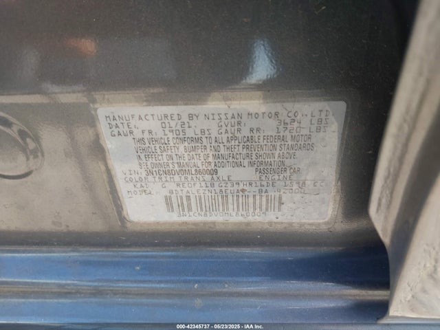 Nissan Versa 2021 3N1CN8DV0ML860009 Image 9