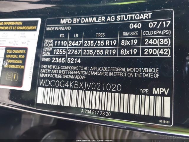 WDC0G4KBXJV021020 Mercedes-Benz Glc 300 4matic