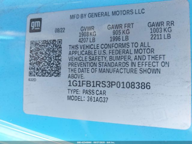 2023 CHEVROLET CAMARO 1G1FB1RS3P0108386 Photo 8