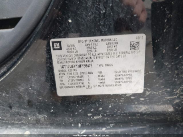 2017 GMC SIERRA 2500HD 1GT12UEY1HF156478 Photo 8