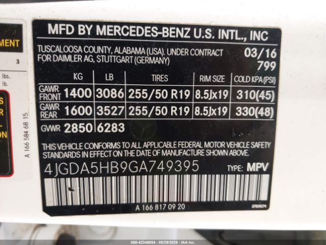 2016 MERCEDES-BENZ GLE 350 4JGDA5HB9GA749395 Photo 8