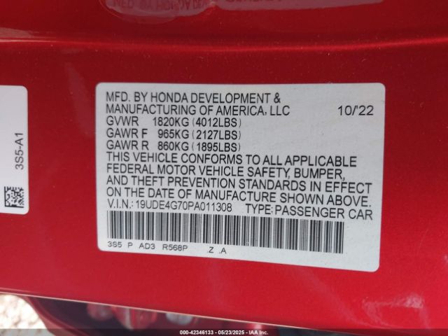 2023 ACURA INTEGRA 19UDE4G70PA011308 Photo 8