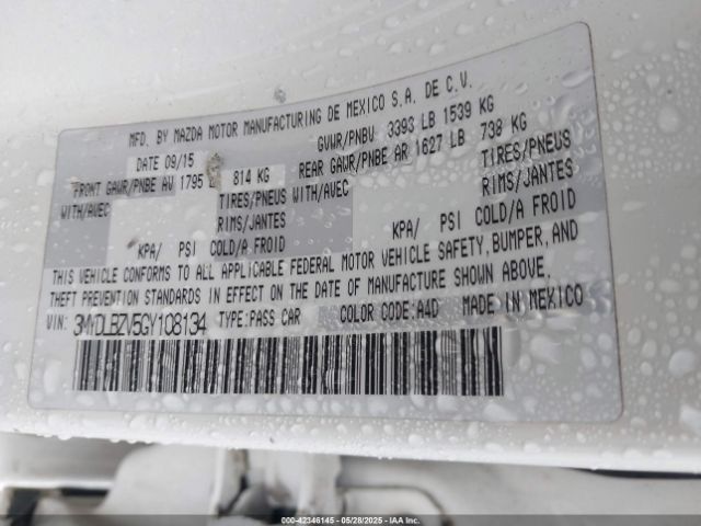 3MYDLBZV5GY108134 Scion IA