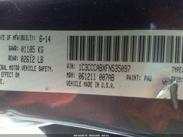 2015 CHRYSLER 200 1C3CCCABXFN535097 Photo 8