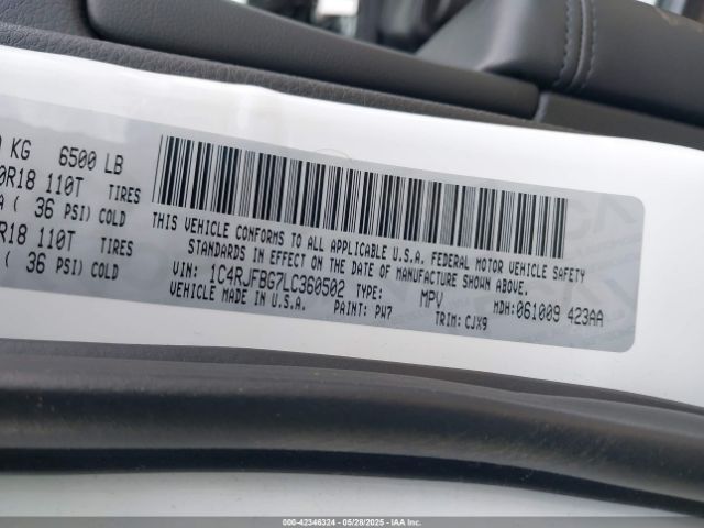 2020 JEEP GRAND CHEROKEE 1C4RJFBG7LC360502 Photo 8
