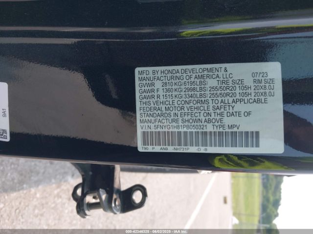2023 HONDA PILOT 5FNYG1H81PB050321 Photo 8