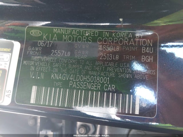 KIA Optima Plug-in Hybrid Ex 2017 KNAGV4LD0H5018001 Image 9