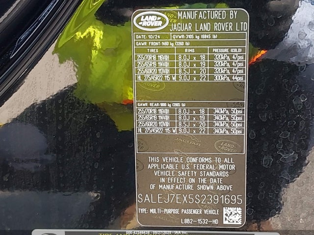 SALEJ7EX5S2391695 Land Rover Defender 110 P300