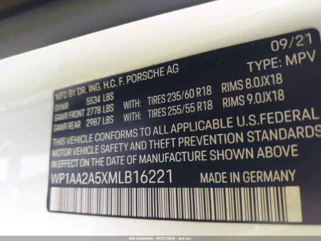 2021 PORSCHE MACAN WP1AA2A5XMLB16221 Photo 8