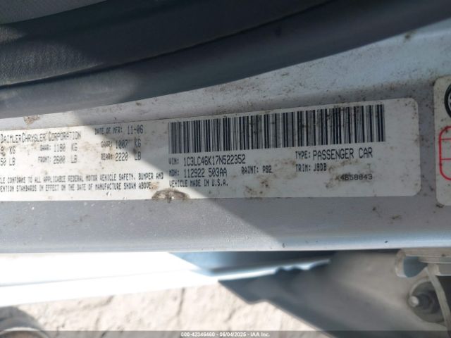 2007 CHRYSLER SEBRING 1C3LC46K17N522352 Photo 8
