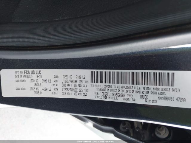 2019 RAM 1500 1C6SRFLT1KN560260 Photo 8