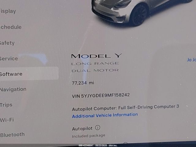 5YJYGDEE9MF158242 Tesla 2021