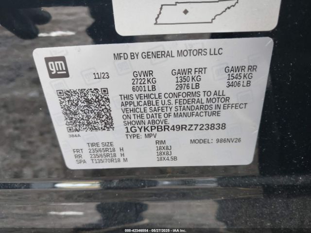 2024 CADILLAC XT6 1GYKPBR49RZ723838 Photo 8