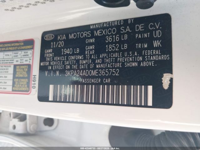 2021 KIA RIO 3KPA24AD0ME365752 Photo 8