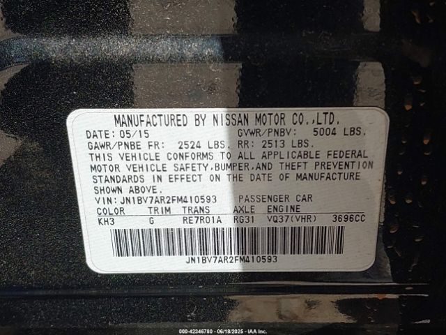 2015 INFINITI Q50 JN1BV7AR2FM410593 Photo 8
