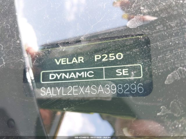 SALYL2EX4SA398296 Land Rover Range Rover Velar P250 Dynamic Se