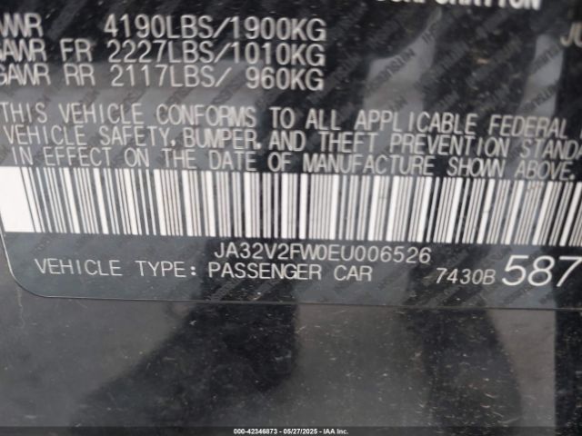 JA32V2FW0EU006526 Mitsubishi Lancer Se