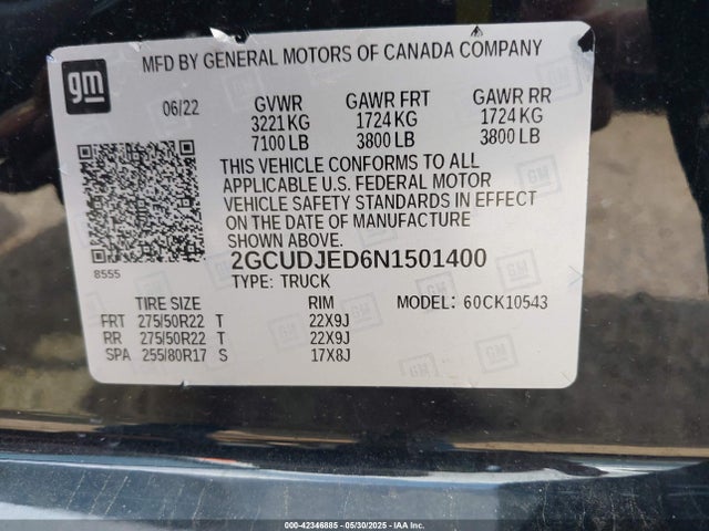 2GCUDJED6N1501400 Chevrolet l84