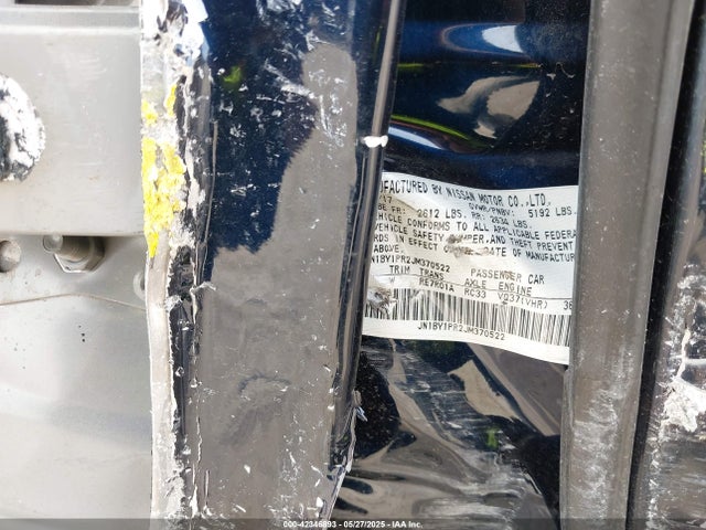Aukcja sprzedaży 2018 Infiniti Q70l 3.7x Luxe, vin: JN1BY1PR2JM370522, numer aukcji: 42346893
